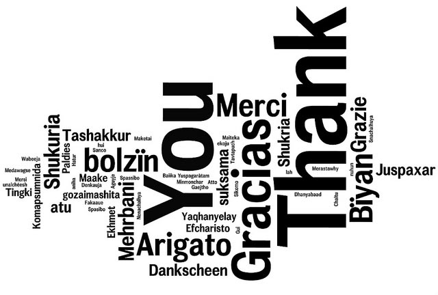 Thank you in a lot of different languages